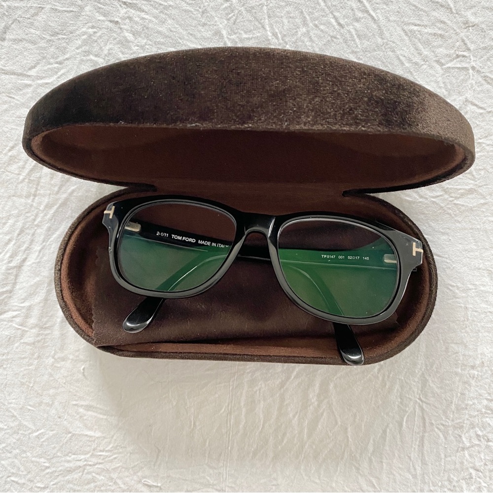 Tom Ford Black Eyeglasses Frames TF5147 001 Shiny Black Italy Case